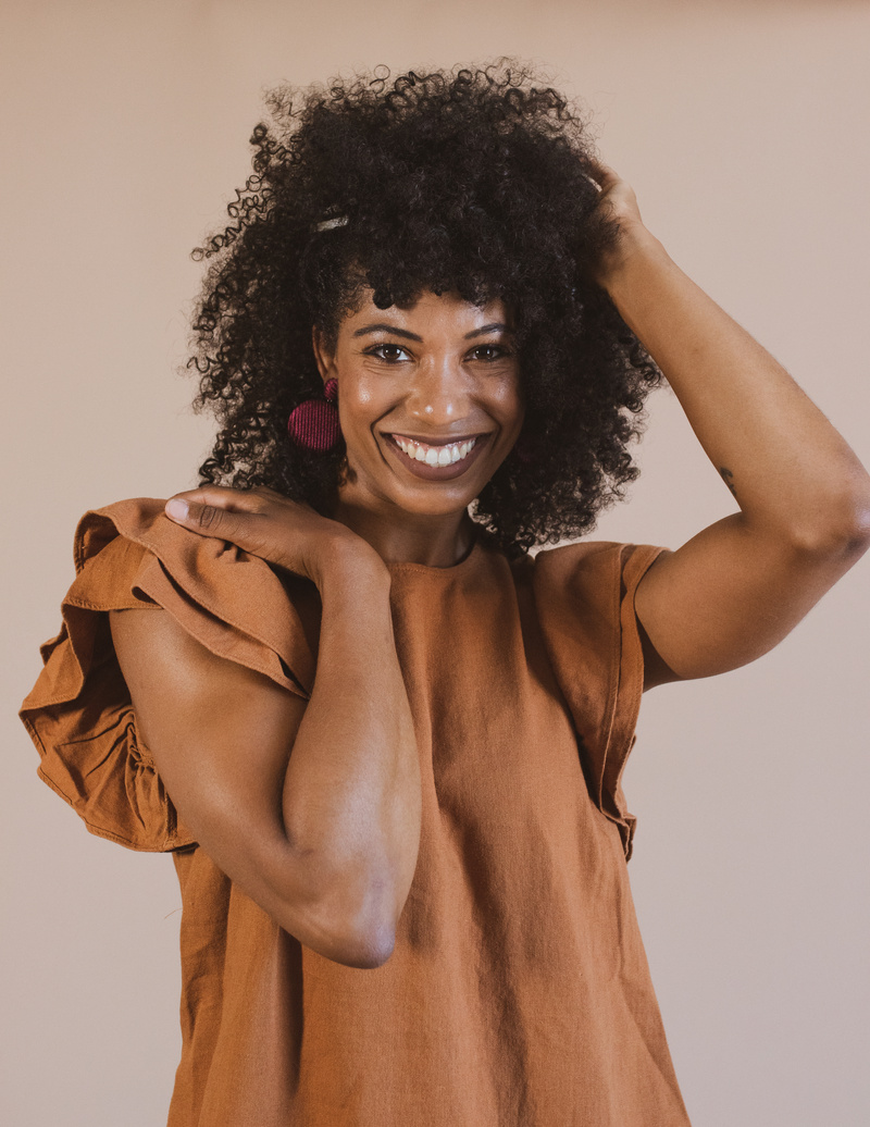 Stylish Woman with Natural Afro Hair