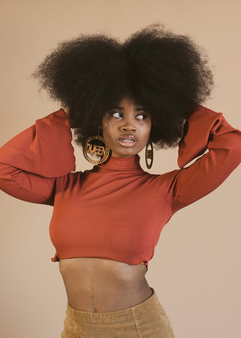 Stylish Woman with Natural Afro Hair